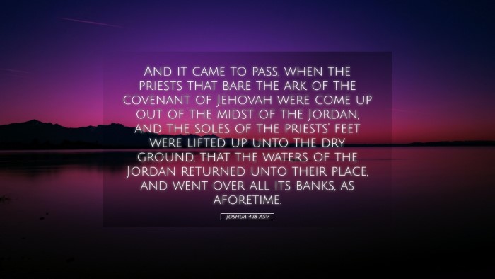 Picture 05 - Joshua 4:18 ASV Desktop Wallpaper - And it came to pass, when the priests that bare - Desktop Bible Verse Wallpaper
