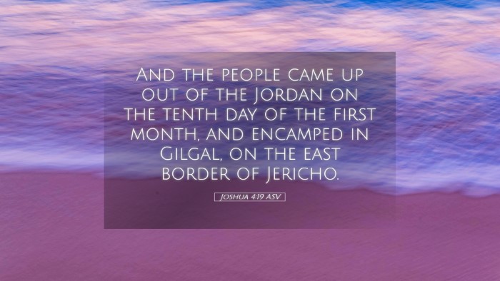 Picture 05 - Joshua 4:19 ASV Desktop Wallpaper - And the people came up out of the Jordan on the - Desktop Bible Verse Wallpaper