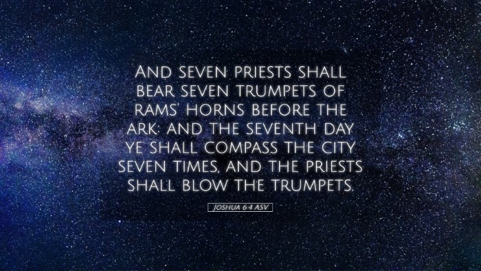 Picture 05 - Joshua 6:4 ASV Desktop Wallpaper - And seven priests shall bear seven trumpets of - Desktop Bible Verse Wallpaper