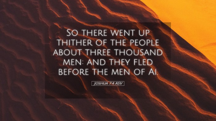 Picture 05 - Joshua 7:4 ASV Desktop Wallpaper - So there went up thither of the people about - Desktop Bible Verse Wallpaper
