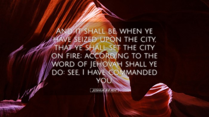 Picture 05 - Joshua 8:8 ASV Desktop Wallpaper - And it shall be, when ye have seized upon the - Desktop Bible Verse Wallpaper