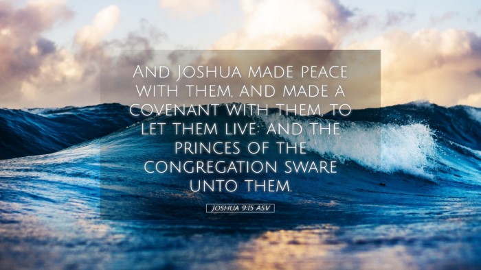 Picture 05 - Joshua 9:15 ASV Desktop Wallpaper - And Joshua made peace with them, and made a - Desktop Bible Verse Wallpaper