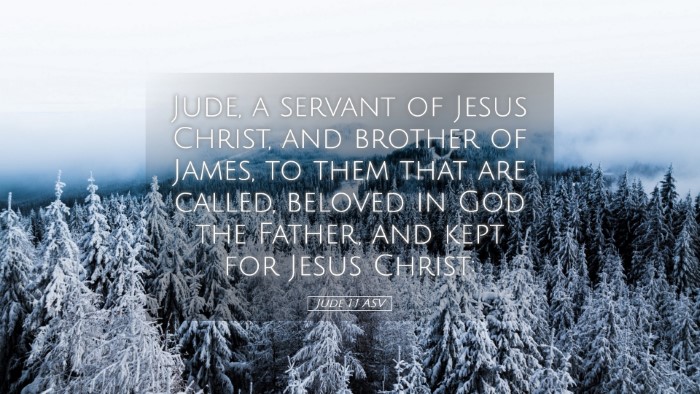 Picture 05 - Jude 1:1 ASV Desktop Wallpaper - Jude, a servant of Jesus Christ, and brother of - Desktop Bible Verse Wallpaper