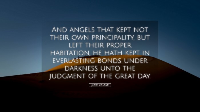 Picture 05 - Jude 1:6 ASV Desktop Wallpaper - And angels that kept not their own principality, - Desktop Bible Verse Wallpaper