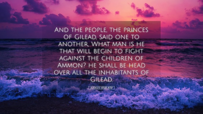 Picture 05 - Judges 10:18 ASV Desktop Wallpaper - And the people, the princes of Gilead, said one - Desktop Bible Verse Wallpaper