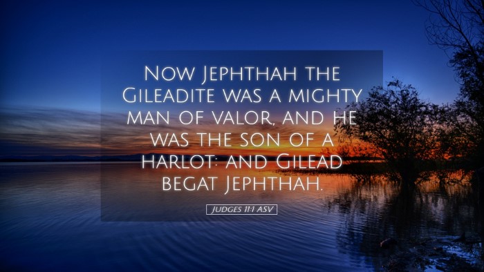 Picture 05 - Judges 11:1 ASV Desktop Wallpaper - Now Jephthah the Gileadite was a mighty man of - Desktop Bible Verse Wallpaper