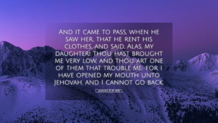 Picture 05 - Judges 11:35 ASV Desktop Wallpaper - And it came to pass, when he saw her, that he - Desktop Bible Verse Wallpaper