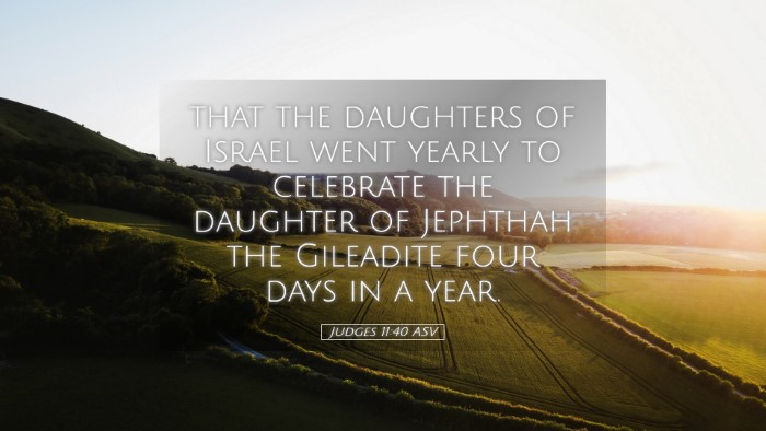 Picture 05 - Judges 11:40 ASV Desktop Wallpaper - that the daughters of Israel went yearly to - Desktop Bible Verse Wallpaper