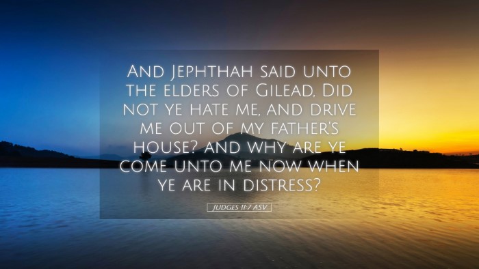 Picture 05 - Judges 11:7 ASV Desktop Wallpaper - And Jephthah said unto the elders of Gilead, Did - Desktop Bible Verse Wallpaper