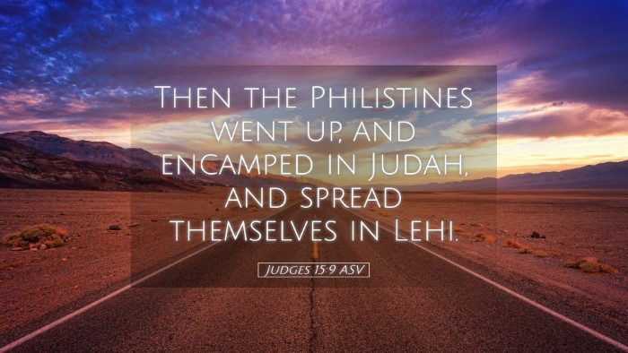 Picture 05 - Judges 15:9 ASV Desktop Wallpaper - Then the Philistines went up, and encamped in - Desktop Bible Verse Wallpaper