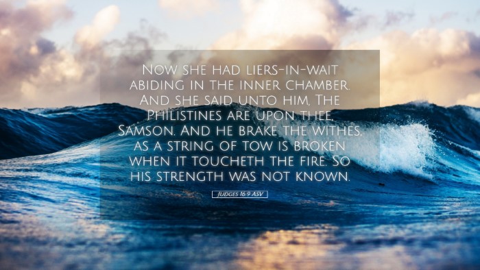 Picture 05 - Judges 16:9 ASV Desktop Wallpaper - Now she had liers-in-wait abiding in the inner - Desktop Bible Verse Wallpaper