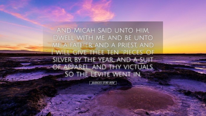 Picture 05 - Judges 17:10 ASV Desktop Wallpaper - And Micah said unto him, Dwell with me, and be - Desktop Bible Verse Wallpaper