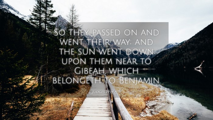 Picture 05 - Judges 19:14 ASV Desktop Wallpaper - So they passed on and went their way; and the sun - Desktop Bible Verse Wallpaper
