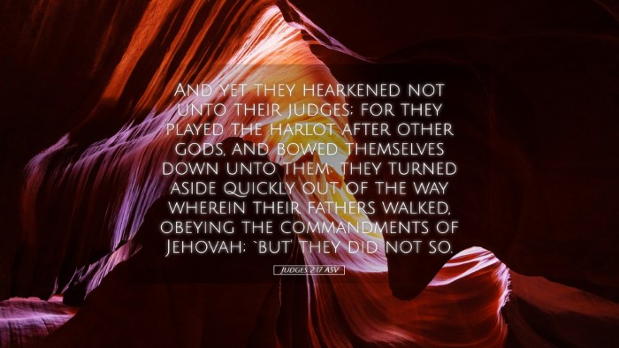 Picture 05 - Judges 2:17 ASV Desktop Wallpaper - And yet they hearkened not unto their judges; for - Desktop Bible Verse Wallpaper