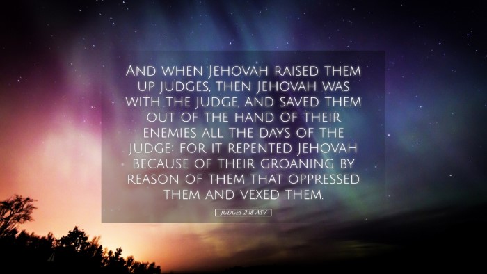 Picture 05 - Judges 2:18 ASV Desktop Wallpaper - And when Jehovah raised them up judges, then - Desktop Bible Verse Wallpaper
