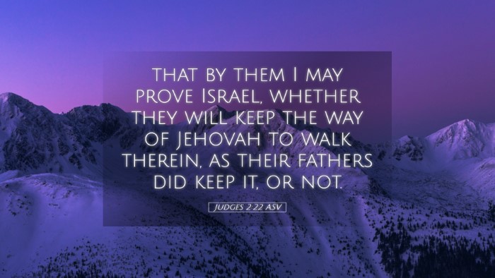 Picture 05 - Judges 2:22 ASV Desktop Wallpaper - that by them I may prove Israel, whether they - Desktop Bible Verse Wallpaper