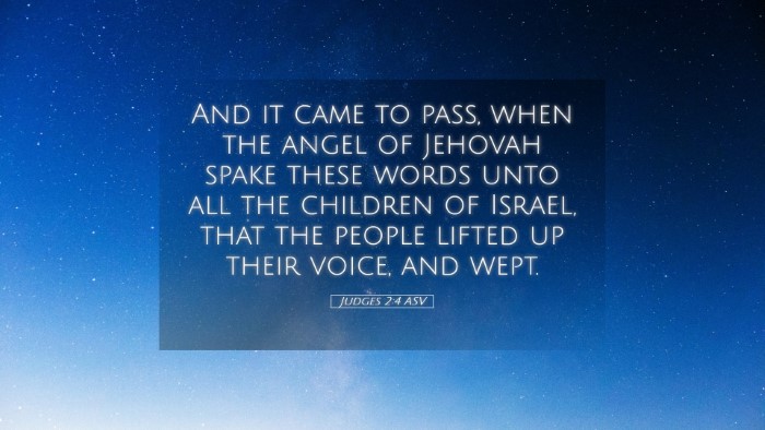 Picture 05 - Judges 2:4 ASV Desktop Wallpaper - And it came to pass, when the angel of Jehovah - Desktop Bible Verse Wallpaper