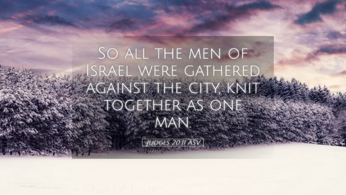 Picture 05 - Judges 20:11 ASV Desktop Wallpaper - So all the men of Israel were gathered against - Desktop Bible Verse Wallpaper