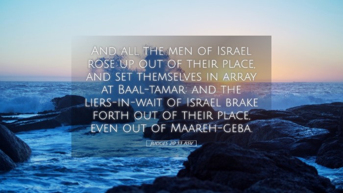 Picture 05 - Judges 20:33 ASV Desktop Wallpaper - And all the men of Israel rose up out of their - Desktop Bible Verse Wallpaper