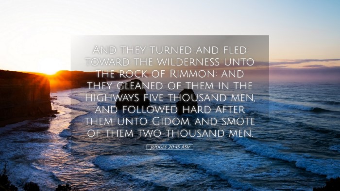 Picture 05 - Judges 20:45 ASV Desktop Wallpaper - And they turned and fled toward the wilderness - Desktop Bible Verse Wallpaper