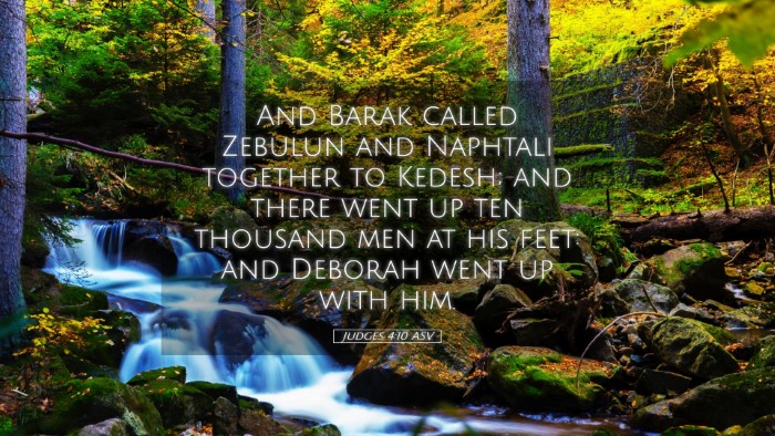 Picture 05 - Judges 4:10 ASV Desktop Wallpaper - And Barak called Zebulun and Naphtali together to - Desktop Bible Verse Wallpaper