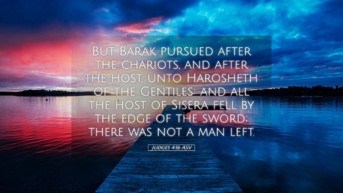 Picture 05 - Judges 4:16 ASV Desktop Wallpaper - But Barak pursued after the chariots, and after - Desktop Bible Verse Wallpaper