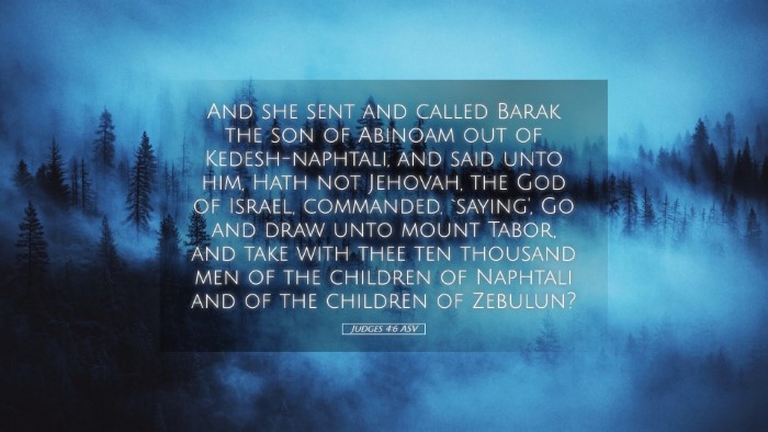 Picture 05 - Judges 4:6 ASV Desktop Wallpaper - And she sent and called Barak the son of Abinoam - Desktop Bible Verse Wallpaper