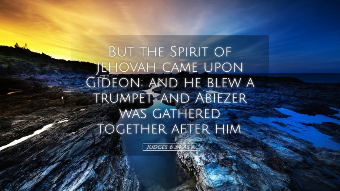 Picture 05 - Judges 6:34 ASV Desktop Wallpaper - But the Spirit of Jehovah came upon Gideon; and - Desktop Bible Verse Wallpaper