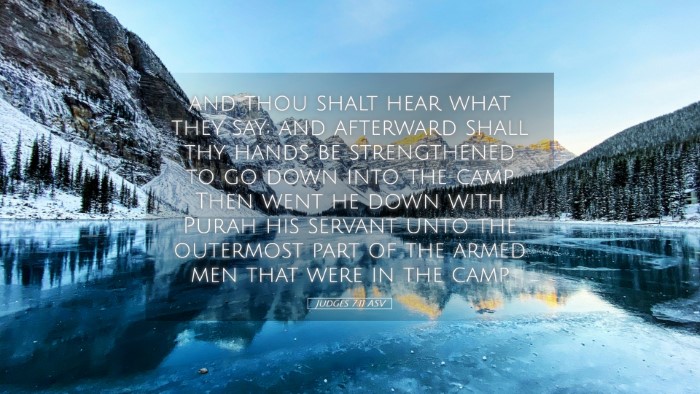 Picture 05 - Judges 7:11 ASV Desktop Wallpaper - and thou shalt hear what they say; and afterward - Desktop Bible Verse Wallpaper