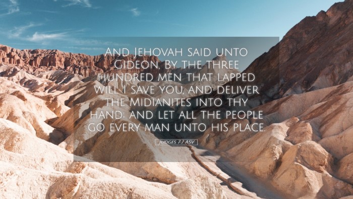 Picture 05 - Judges 7:7 ASV Desktop Wallpaper - And Jehovah said unto Gideon, By the three - Desktop Bible Verse Wallpaper