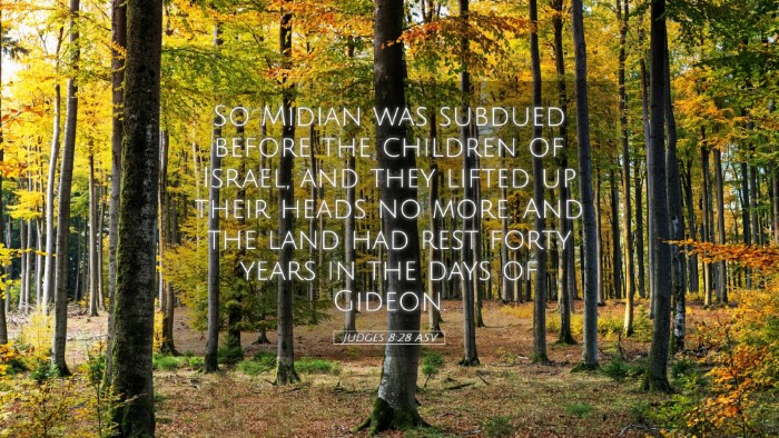 Picture 05 - Judges 8:28 ASV Desktop Wallpaper - So Midian was subdued before the children of - Desktop Bible Verse Wallpaper