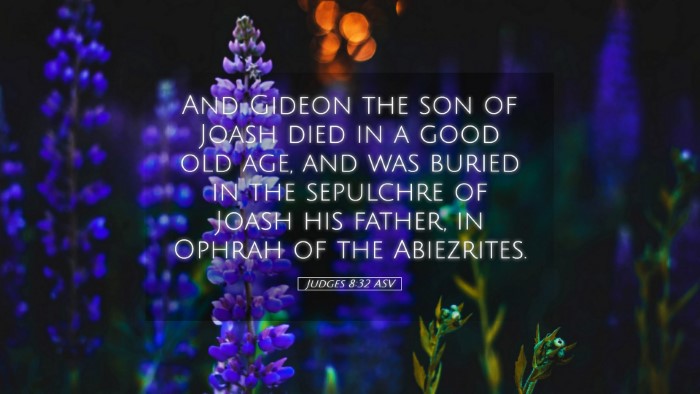 Picture 05 - Judges 8:32 ASV Desktop Wallpaper - And Gideon the son of Joash died in a good old - Desktop Bible Verse Wallpaper