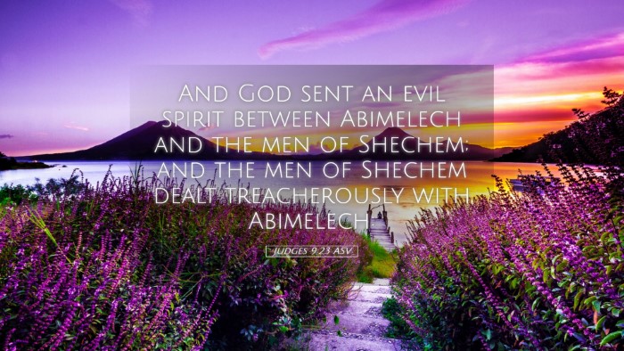 Picture 05 - Judges 9:23 ASV Desktop Wallpaper - And God sent an evil spirit between Abimelech and - Desktop Bible Verse Wallpaper