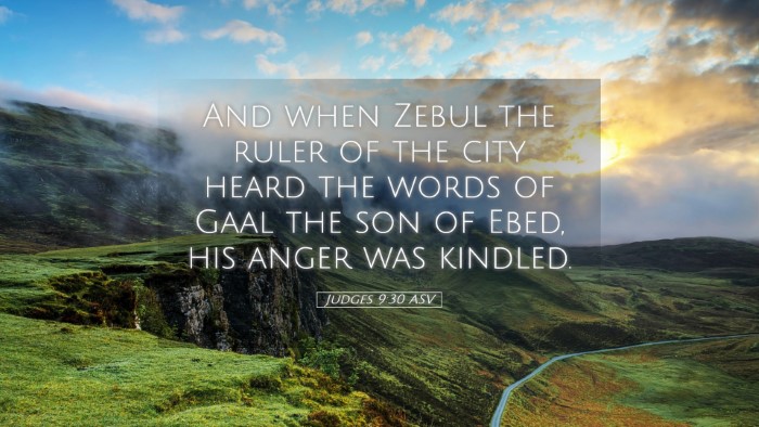 Picture 05 - Judges 9:30 ASV Desktop Wallpaper - And when Zebul the ruler of the city heard the - Desktop Bible Verse Wallpaper