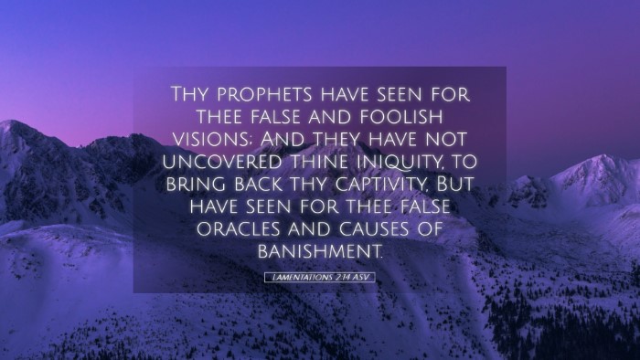 Picture 05 - Lamentations 2:14 ASV Desktop Wallpaper - Thy prophets have seen for thee false and foolish - Desktop Bible Verse Wallpaper