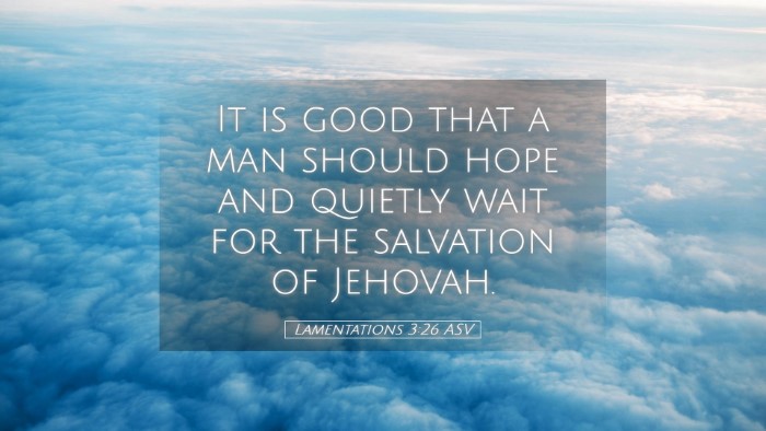 Picture 05 - Lamentations 3:26 ASV Desktop Wallpaper - It is good that a man should hope and quietly - Desktop Bible Verse Wallpaper