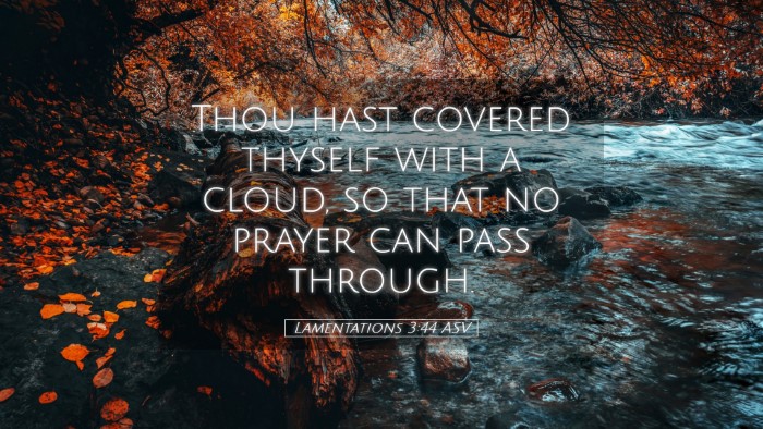 Picture 05 - Lamentations 3:44 ASV Desktop Wallpaper - Thou hast covered thyself with a cloud, so that - Desktop Bible Verse Wallpaper