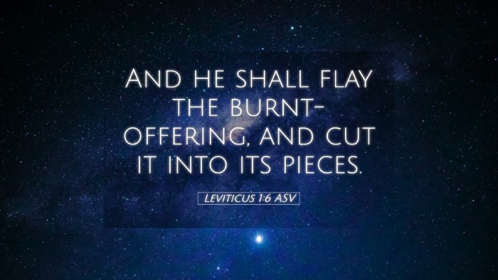 Picture 05 - Leviticus 1:6 ASV Desktop Wallpaper - And he shall flay the burnt-offering, and cut it - Desktop Bible Verse Wallpaper
