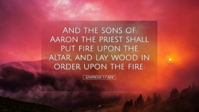 Picture 05 - Leviticus 1:7 ASV Desktop Wallpaper - And the sons of Aaron the priest shall put fire - Desktop Bible Verse Wallpaper