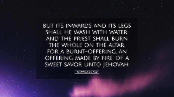 Picture 05 - Leviticus 1:9 ASV Desktop Wallpaper - but its inwards and its legs shall he wash with - Desktop Bible Verse Wallpaper