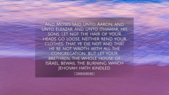 Picture 05 - Leviticus 10:6 ASV Desktop Wallpaper - And Moses said unto Aaron, and unto Eleazar and - Desktop Bible Verse Wallpaper