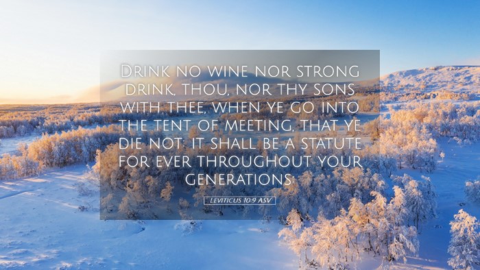 Picture 05 - Leviticus 10:9 ASV Desktop Wallpaper - Drink no wine nor strong drink, thou, nor thy - Desktop Bible Verse Wallpaper