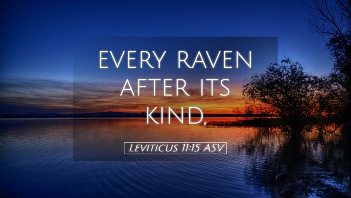 Picture 05 - Leviticus 11:15 ASV Desktop Wallpaper - every raven after its - Desktop Bible Verse Wallpaper