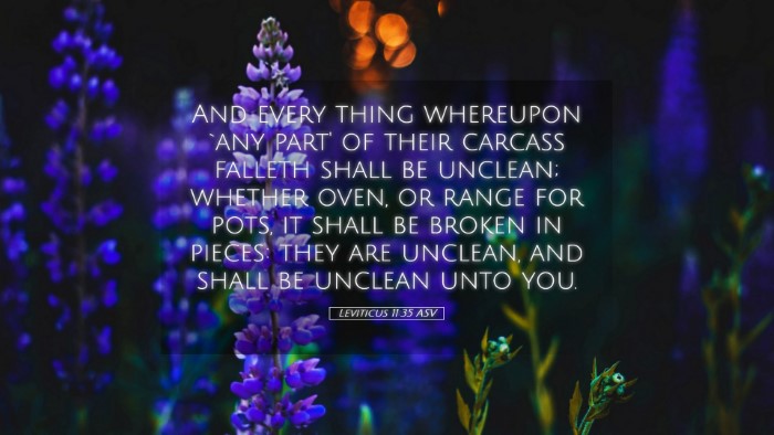 Picture 05 - Leviticus 11:35 ASV Desktop Wallpaper - And every thing whereupon `any part' of their - Desktop Bible Verse Wallpaper