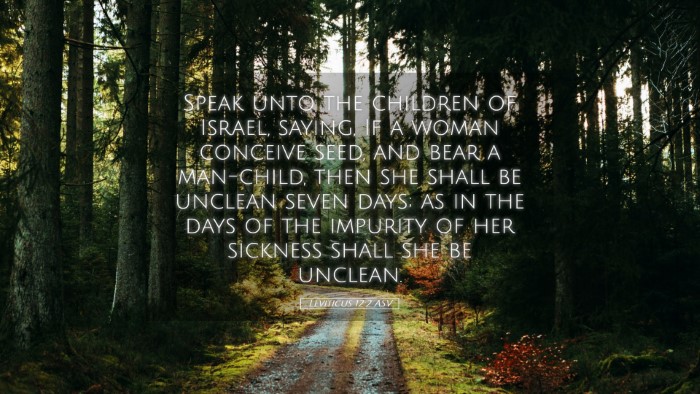 Picture 05 - Leviticus 12:2 ASV Desktop Wallpaper - Speak unto the children of Israel, saying, If a - Desktop Bible Verse Wallpaper