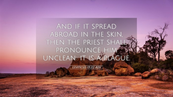 Picture 05 - Leviticus 13:22 ASV Desktop Wallpaper - And if it spread abroad in the skin, then the - Desktop Bible Verse Wallpaper
