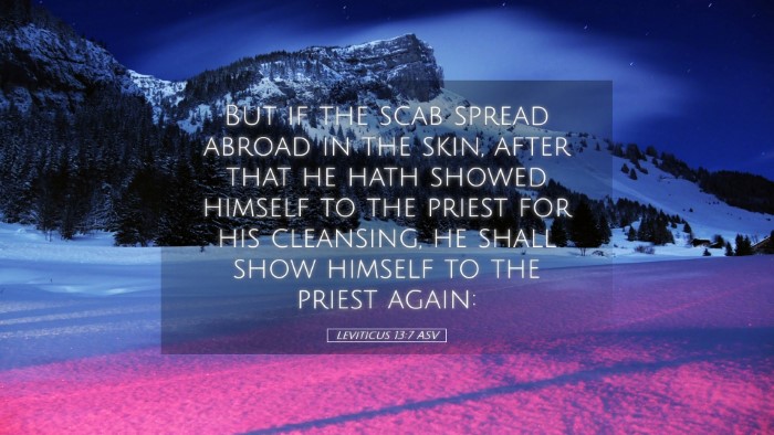 Picture 05 - Leviticus 13:7 ASV Desktop Wallpaper - But if the scab spread abroad in the skin, after - Desktop Bible Verse Wallpaper