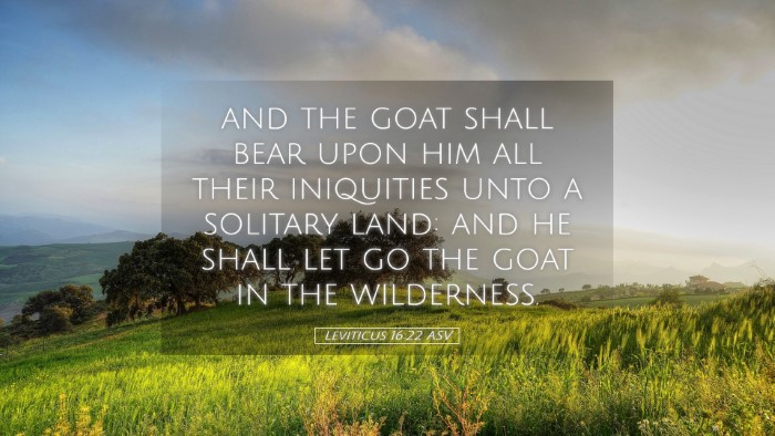 Picture 05 - Leviticus 16:22 ASV Desktop Wallpaper - and the goat shall bear upon him all their - Desktop Bible Verse Wallpaper