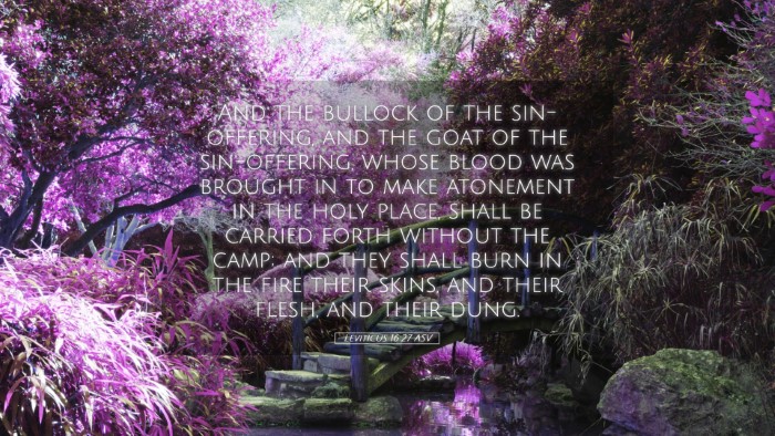 Picture 05 - Leviticus 16:27 ASV Desktop Wallpaper - And the bullock of the sin-offering, and the goat - Desktop Bible Verse Wallpaper