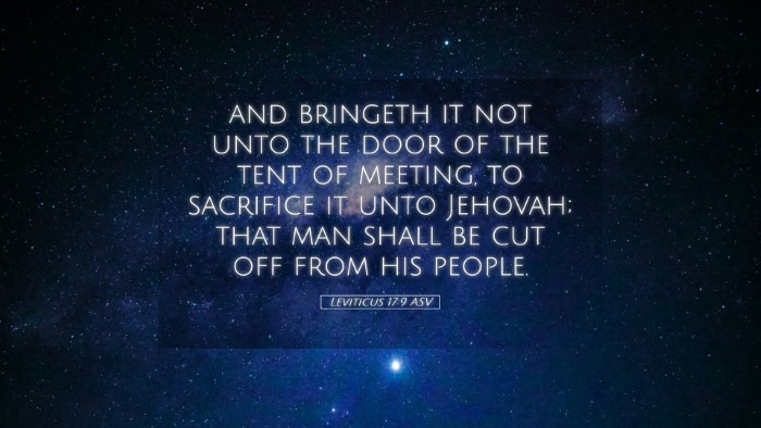 Picture 05 - Leviticus 17:9 ASV Desktop Wallpaper - and bringeth it not unto the door of the tent of - Desktop Bible Verse Wallpaper